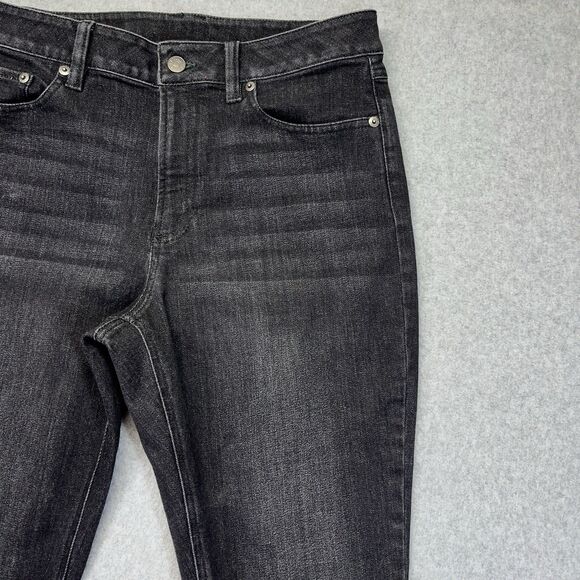 L.L. Bean BeanFlex Jeans Women’s 12R Black Skinny Leg Favorite Fit Denim - Picture 3 of 16